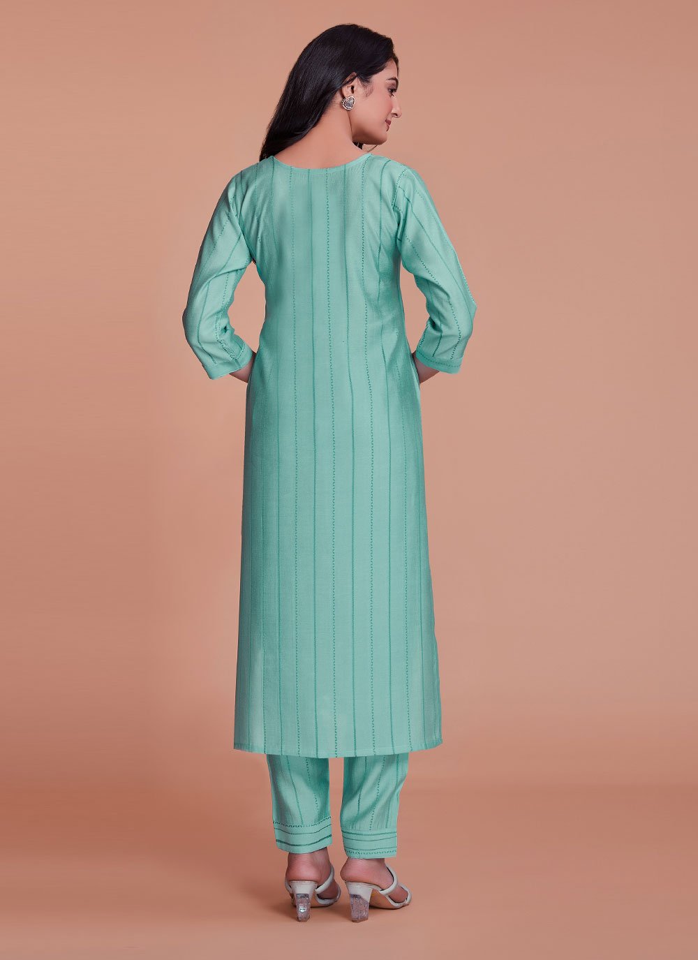 Casual Kurti Viscose Turquoise Plain Kurtis