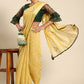 Contemporary Poly Cotton Yellow Embroidered Saree