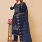 Salwar Suit Poly Rayon Blue Embroidered Salwar Kameez