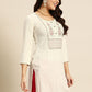 Casual Kurti Poly Rayon White Embroidered Kurtis