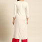 Casual Kurti Poly Rayon White Embroidered Kurtis