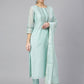 Salwar Suit Poly Silk Aqua Blue Embroidered Salwar Kameez