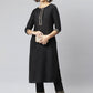 Salwar Suit Poly Silk Black Plain Salwar Kameez