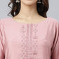 Salwar Suit Poly Silk Pink Embroidered Salwar Kameez