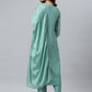 Pant Style Suit Poly Silk Aqua Blue Plain Salwar Kameez