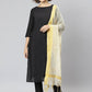 Salwar Suit Poly Silk Black Plain Salwar Kameez