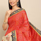 Traditional Saree Poly Silk Red Print Saree