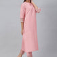 Salwar Suit Poly Silk Pink Plain Salwar Kameez
