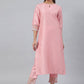 Salwar Suit Poly Silk Pink Plain Salwar Kameez