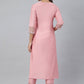 Salwar Suit Poly Silk Pink Plain Salwar Kameez