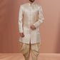 Indo Western Polyester Cream Fancy Work Mens