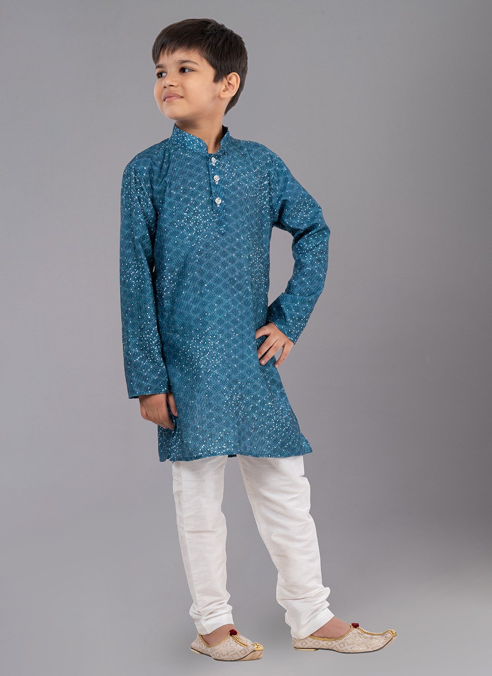 Kurta Pyjama Polyester Morpeach Digital Print Kids