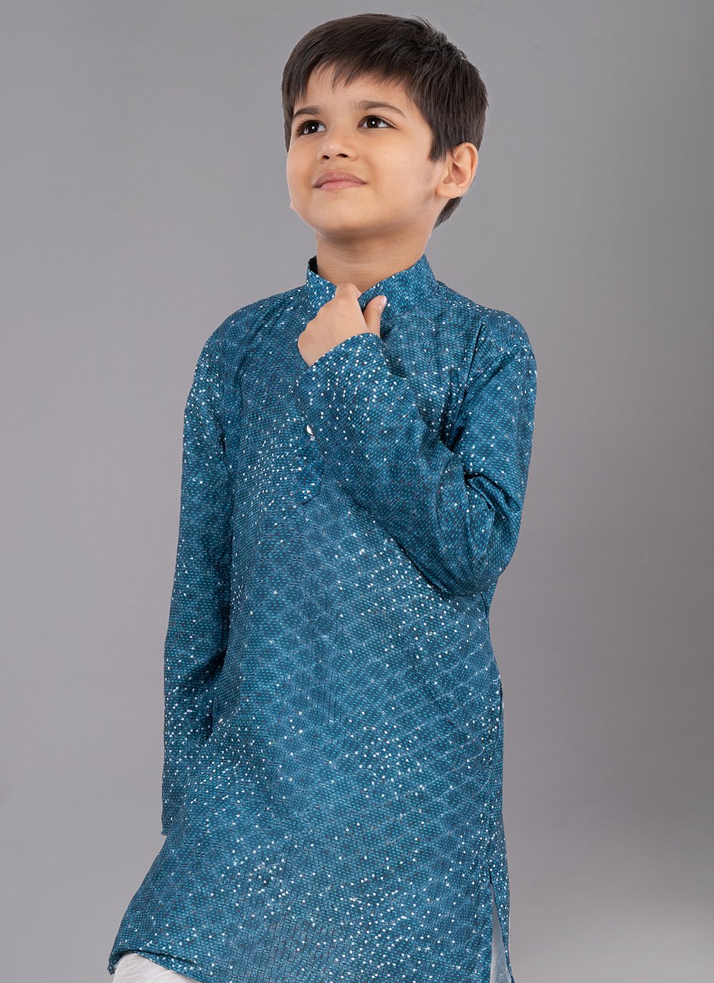 Kurta Pyjama Polyester Morpeach Digital Print Kids