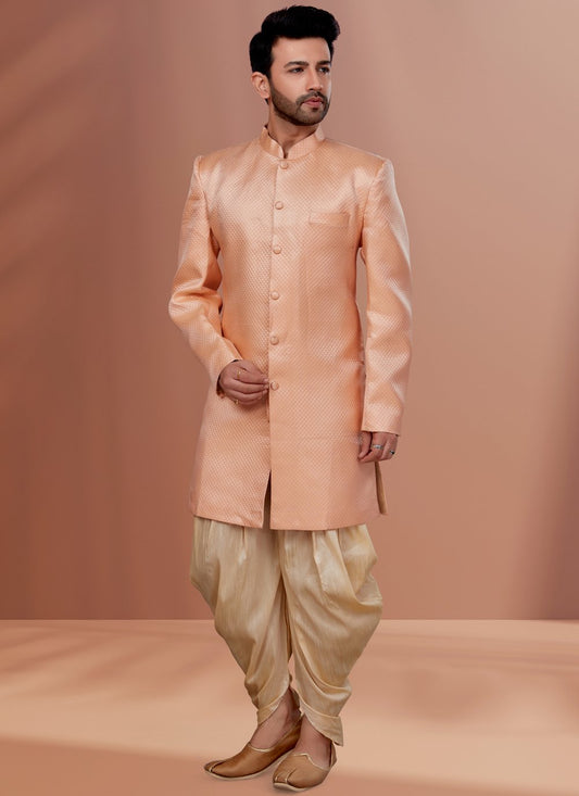 Indo Western Polyester Pink Fancy Work Mens
