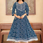 Casual Kurti Rayon Blue Bandhej Kurtis