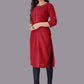 Party Wear Kurti Cotton Red Print Kurtis