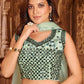 Readymade Lehenga Choli Georgette Sea Green Embroidered Lehenga Choli