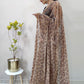 Classic Net Brown Print Saree