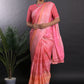 Trendy Saree Satin Pink Print Saree