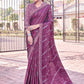 Trendy Saree Georgette Purple Print Saree