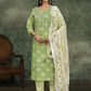 Salwar Suit Rayon Sea Green Embroidered Salwar Kameez