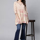 Casual Kurti Cotton Beige Print Kurtis