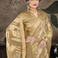 Contemporary Brasso Organza Gold Print Saree