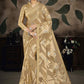Contemporary Brasso Organza Gold Print Saree