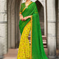 Classic Brasso Green Yellow Print Saree