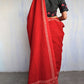Casual Cotton Red Print Saree