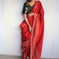 Casual Cotton Red Print Saree