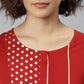 Casual Kurti Faux Crepe Red Print Kurtis