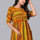 Party Wear Kurti Cotton Rayon Multi Colour Print Kurtis