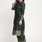 Straight Salwar Suit Chanderi Green Print Salwar Kameez