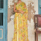 Contemporary Linen Yellow Print Saree
