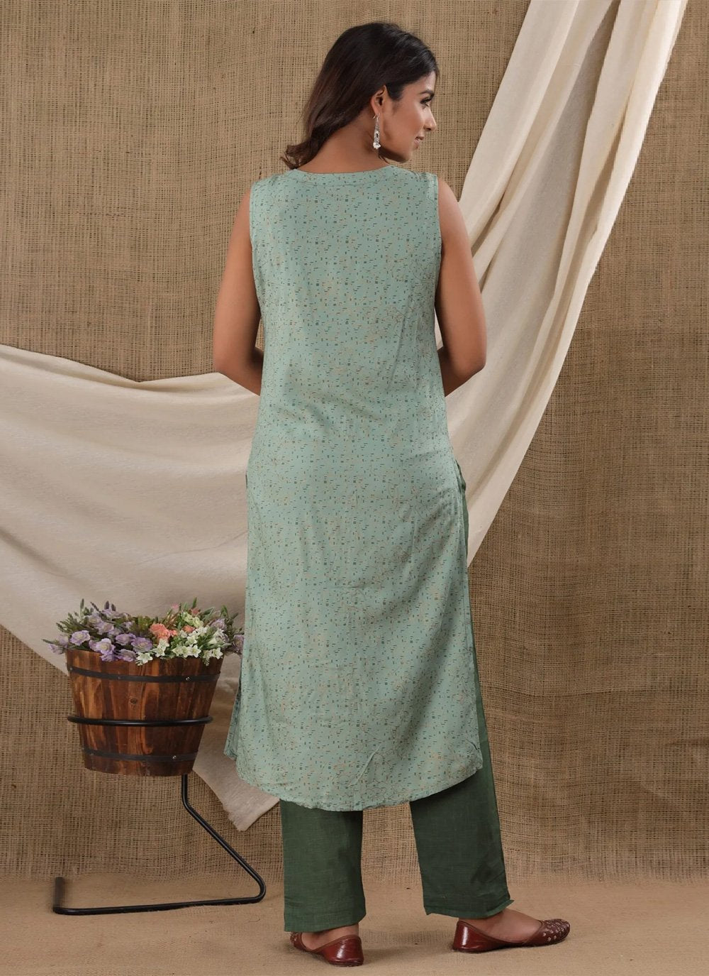 Casual Kurti Cotton Blue Print Kurtis