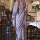 Classic Cotton Purple Print Saree