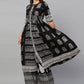 Floor Length Kurti Cotton Black Print Kurtis