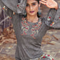 Salwar Suit Cotton Grey Print Salwar Kameez