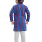Kurta Pyjama Cotton Blue Print Kids