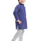 Kurta Pyjama Cotton Blue Print Kids