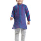 Kurta Pyjama Cotton Blue Print Kids