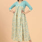 Designer Gown Cotton Multi Colour Print Gown