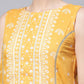 Designer Kurti Cotton Mustard Print Kurtis