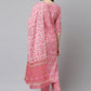 Pant Style Suit Cotton Pink Print Salwar Kameez