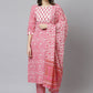 Pant Style Suit Cotton Pink Print Salwar Kameez