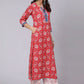 Salwar Suit Cotton Red Print Salwar Kameez