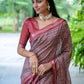 Trendy Saree Cotton Silk Maroon Print Saree