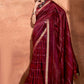 Trendy Saree Cotton Maroon Print Saree