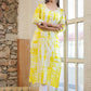 Casual Kurti Cotton Yellow Print Kurtis